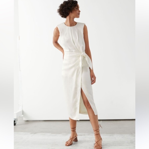 & Other Stories Elegant White Sleeveless Dress - Picture 1 of 6